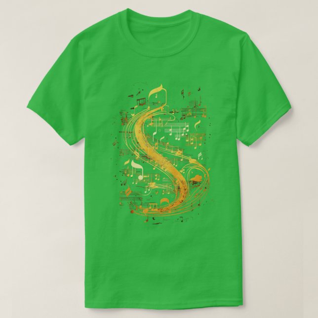 Camiseta Feeling clásico de Music Notes (Diseño del anverso)