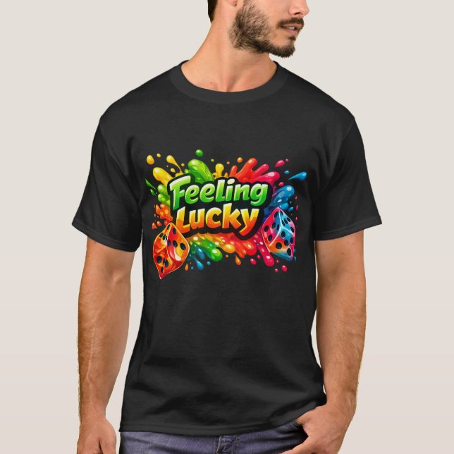 Camiseta Feeling Lucky Dice Splash (Anverso)