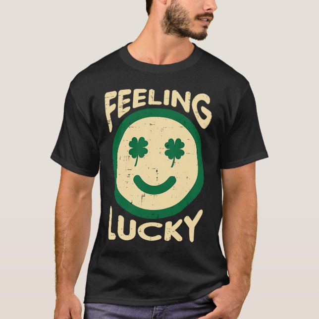 Camiseta Feeling Lucky Shamrock Saint St Patricks Day Men W (Anverso)