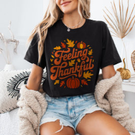 Camiseta Feeling Thankful Fall Harvest Thanksgiving