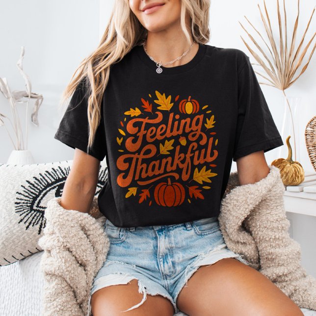 Camiseta Feeling Thankful Fall Harvest Thanksgiving (Subido por el creador)