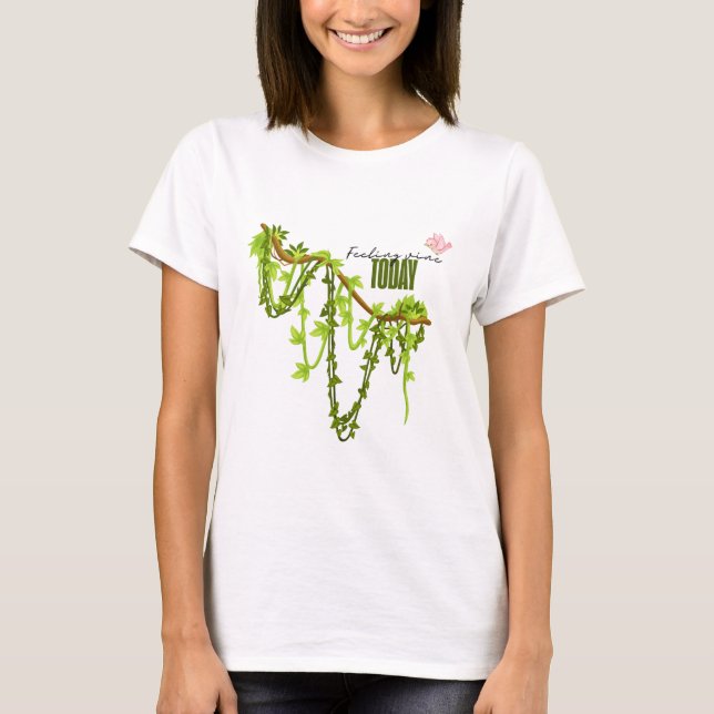 Camiseta Feeling Vine Today (Pun Graphic) Jungle Mood (Anverso)