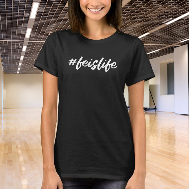 Camiseta #feislife - Cursiva blanca - Baile irlandés (Subido por el creador)