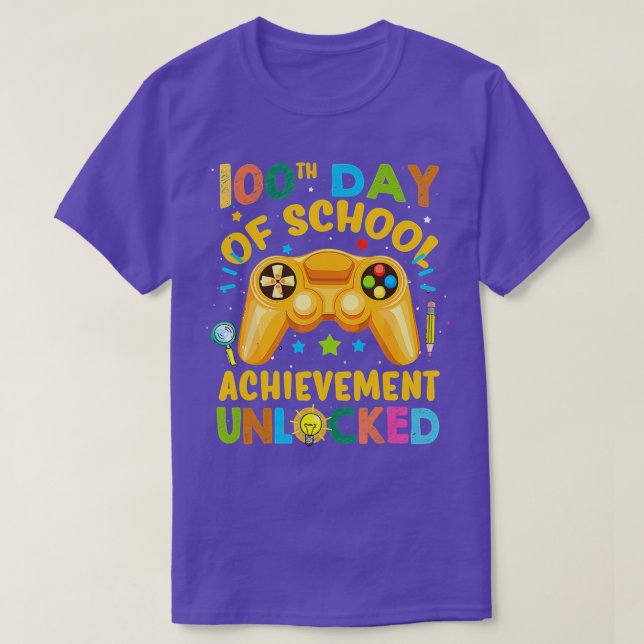 Camiseta Felices 100 días 100 días de logro escolar hasta (Diseño del anverso)