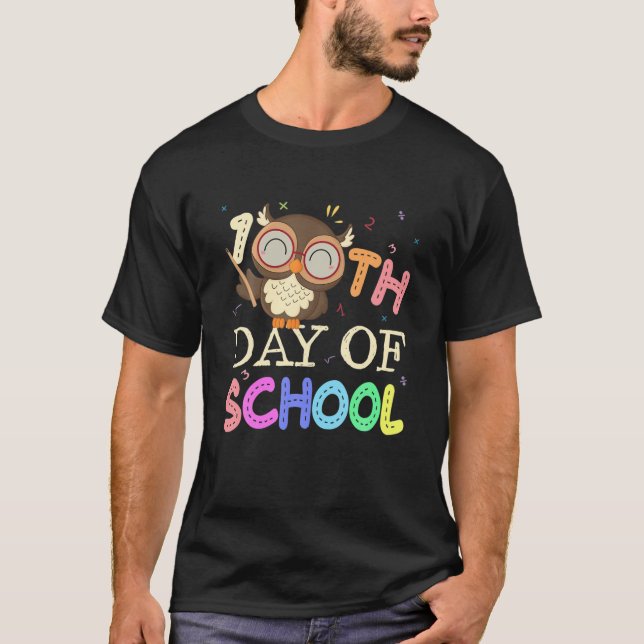 Camiseta Felices 100 Días De Amantes De Lechuza Escolar 100 (Anverso)