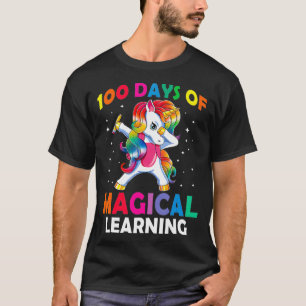 Camiseta Felices 100 Días De Aprendizaje Magico Escolar