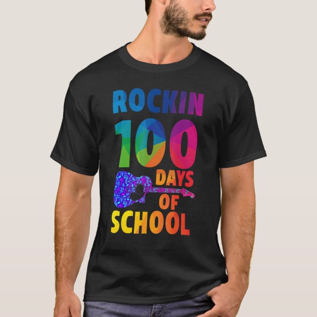Camiseta Felices 100 días de chicas escolares en guardería (Anverso)