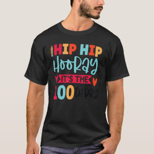 Camiseta Felices 100 días de chicas escolares en guardería
