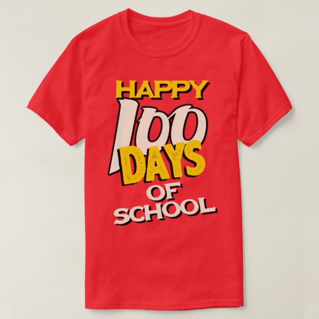 Camiseta Felices 100 días de clases (Diseño del anverso)