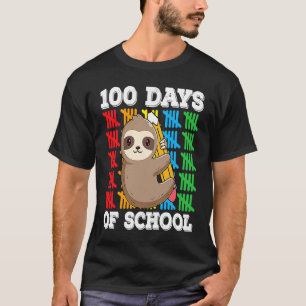 Camiseta Felices 100 días de clases para estudiantes perezo