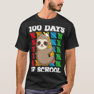 Camiseta Felices 100 días de clases para estudiantes perezo