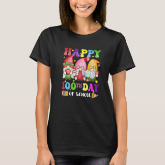 Camiseta Felices 100 Días De Colegio Gnomies Profesor Niños