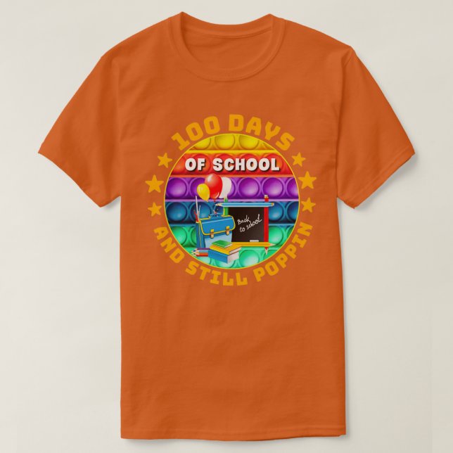 Camiseta Felices 100 días de colegio y aún así, sube 4 (Diseño del anverso)