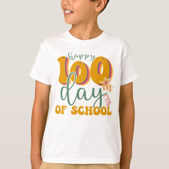 Camiseta Felices 100 Días De Escuela (Anverso)