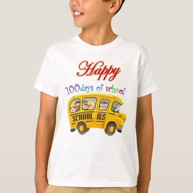 Camiseta Felices 100 Días De Escuela (Anverso)