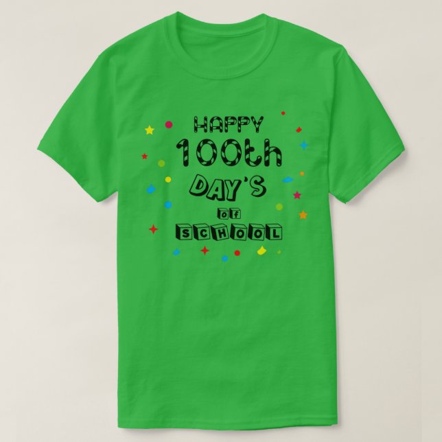 Camiseta Felices 100 días de escuela (Diseño del anverso)