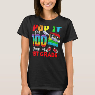 Camiseta Felices 100 días de escuela 1º grado 100º día Pop