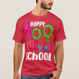 Camiseta Felices 100 Días De Escuela Para Niños Estudiantes