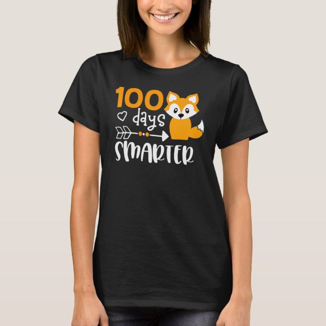 Camiseta Felices 100 Días De Escuelas Más Inteligentes Cute (Anverso)