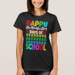 Camiseta Felices 100 Días De Matemáticas Y Números Colorido