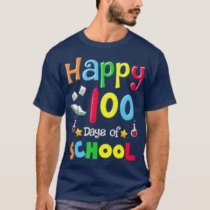 Camiseta Felices 100 Días De Niños Divertidos De La Escuela
