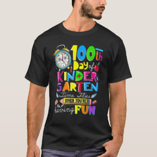 Camiseta Felices 100 Días De Niños En Escuela Primaria