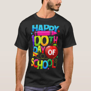Camiseta Felices 100 días del día del maestro escolar 100 d