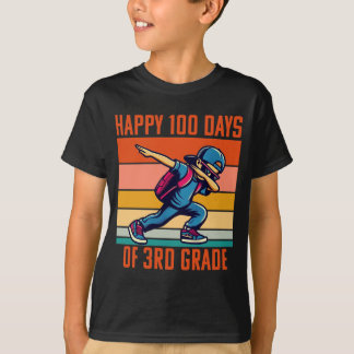 Camiseta Felices 100 Días Del Niño De La Escuela De Tercer 