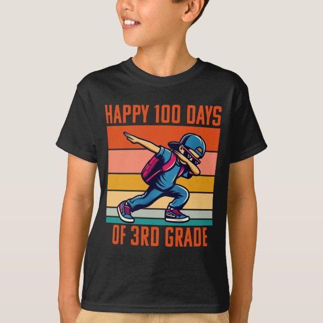Camiseta Felices 100 Días Del Niño De La Escuela De Tercer  (Anverso)