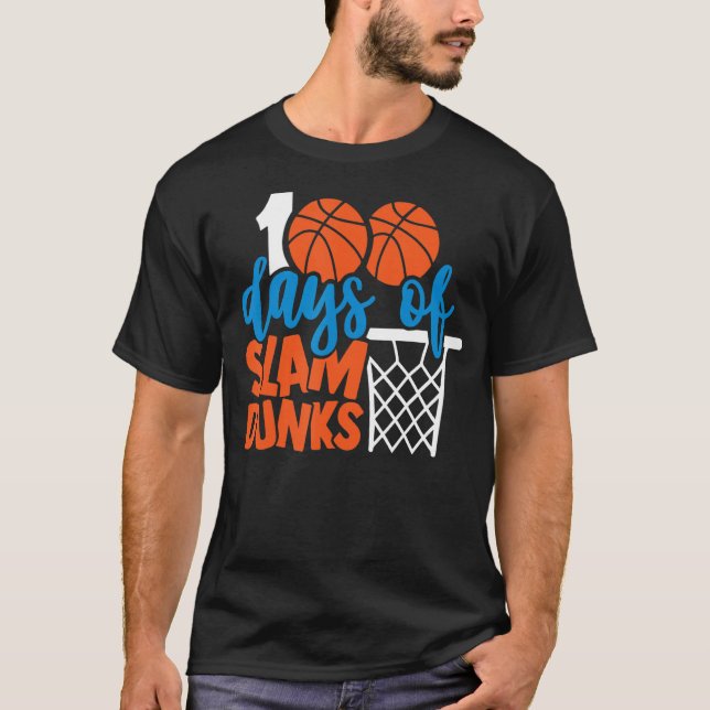Camiseta Felices 100 Días Escolares 100 Días De Salmam Dunk (Anverso)