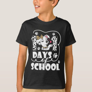 Camiseta Felices 101 días de escuela de perro lindo 100 día
