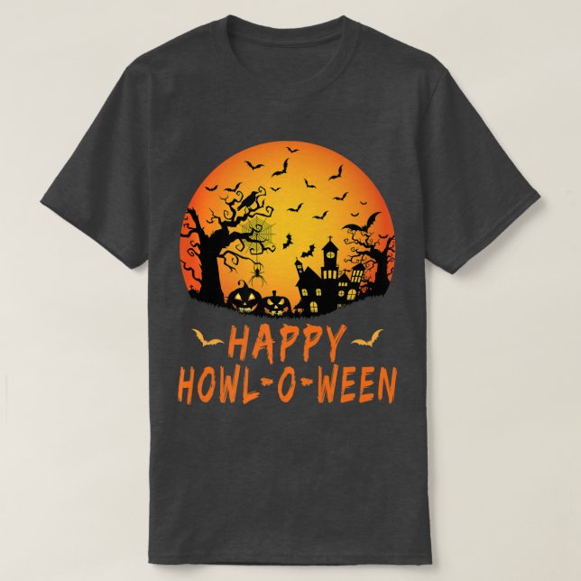 Camiseta Felices Amantes, Scary Spooky Spider Bat, Hallowee (Diseño del anverso)