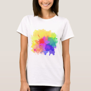 Camiseta Felices antecedentes de Holi. Hinduismo, pintura.
