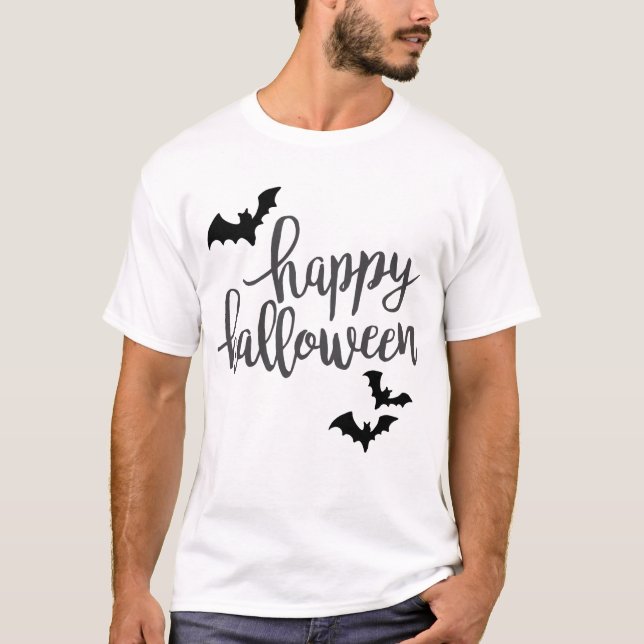 Camiseta Felices Bats de Halloween (Anverso)