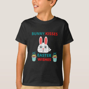 Camiseta Felices Besos Y Deseos De Conejo De Pascua