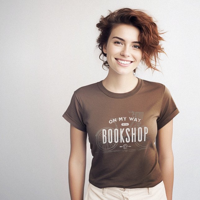 Camiseta Felices Bookworm On My Way Bookshop (Happy Bookworm On My Way Bookshop T-Shirt)