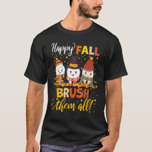 Camiseta Felices brochas Dentistas Cute Tooth Lees Gracias