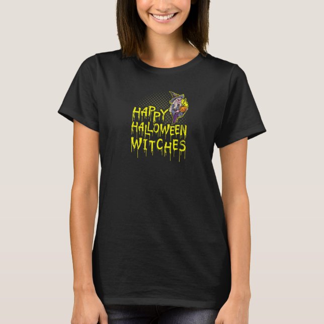 Camiseta Felices brujas de Halloween (Anverso)