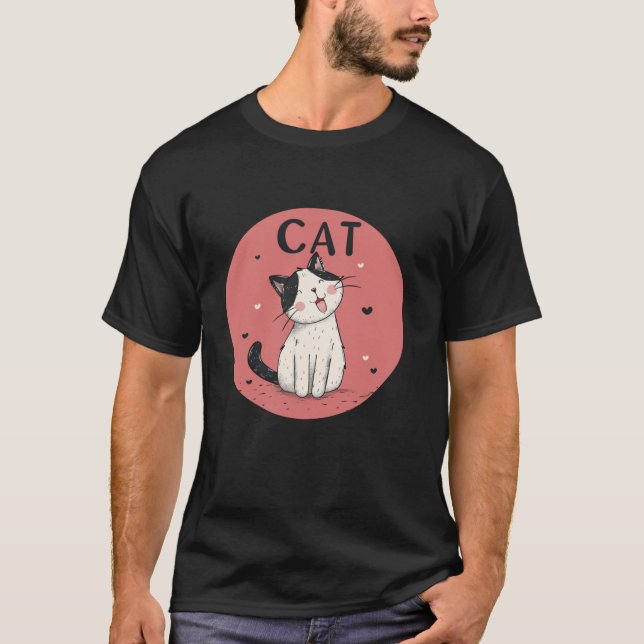 Camiseta Felices caras de gato para Mascotas y fans de anim (Anverso)