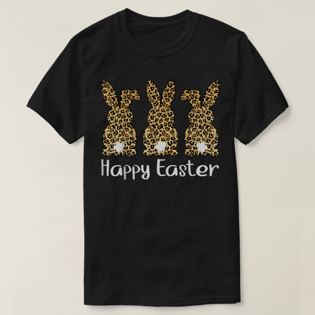 Camiseta Felices conejitas de Leopardo de Pascua  (Diseño del anverso)