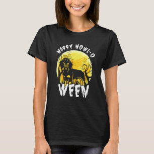 Camiseta Felices Dachshund Perro Howl-O Ween Halloween