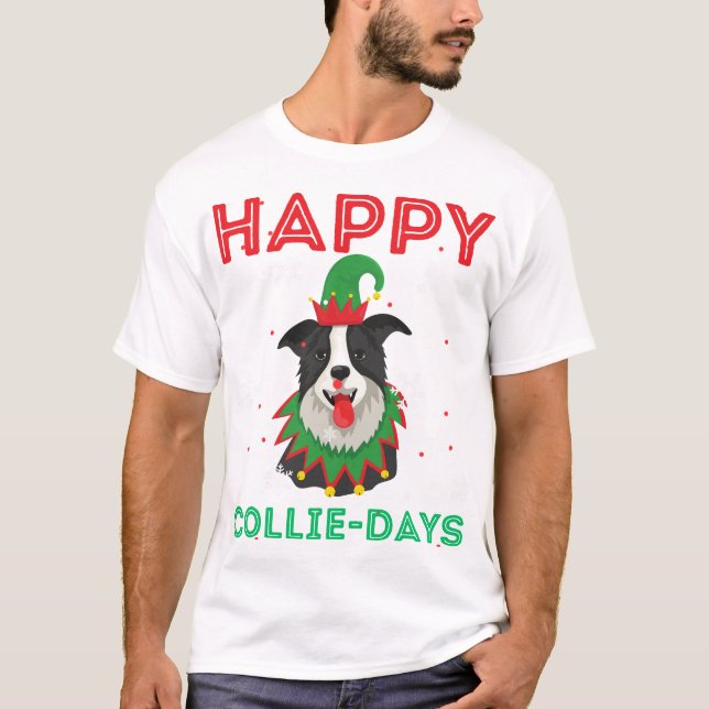 Camiseta Felices días de collie Perros amantes de los anima (Anverso)