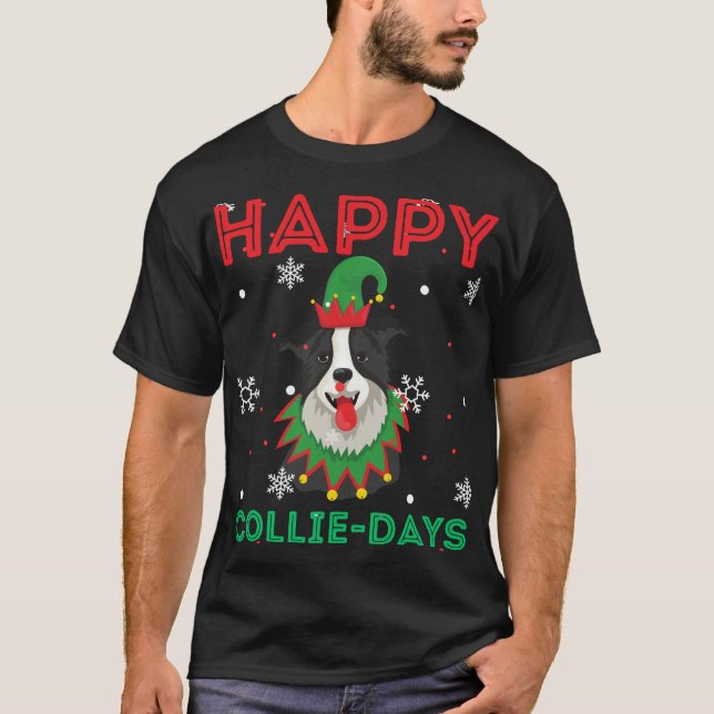 Camiseta Felices días de collie Perros amantes de los anima (Anverso)