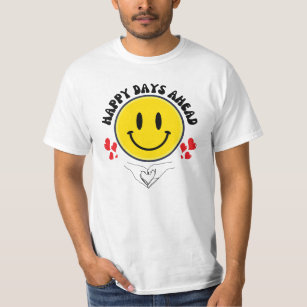 Camiseta Felices Días por Delante, Caras Sonrientes, Cara F