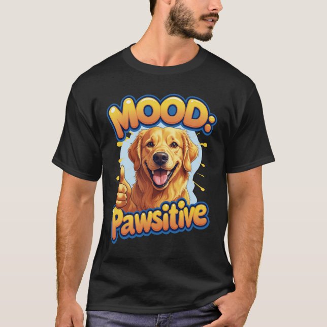 Camiseta Felices divertidas de humor de Golden Retriever (Anverso)