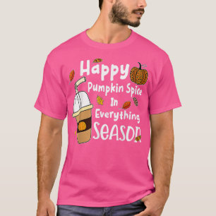 Camiseta Felices Espumas De Calabaza Otoño Cae De Maíz De O