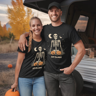 Camiseta Felices esqueletos de Halloween