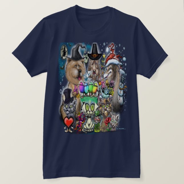 Camiseta Felices Fiestas (Anverso del diseño)