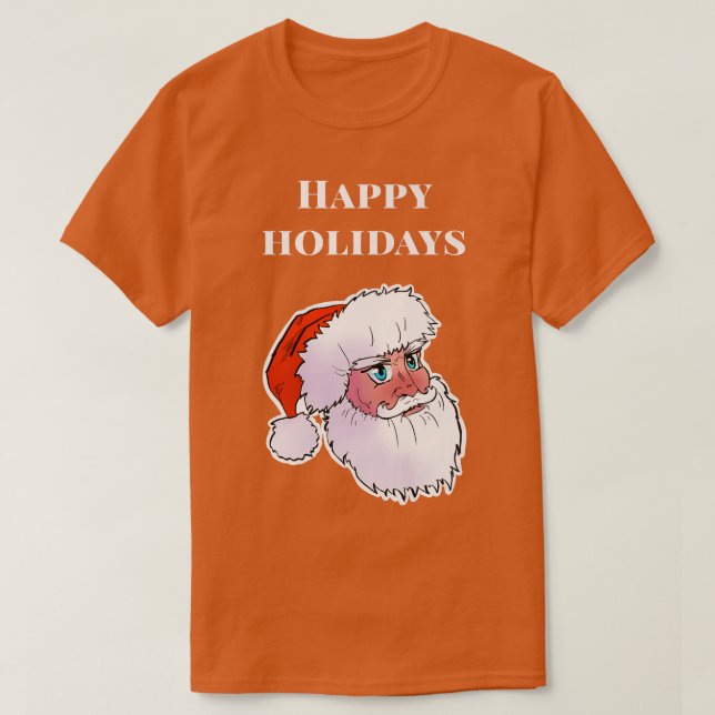 Camiseta Felices fiestas, Anime Santa (Diseño del anverso)