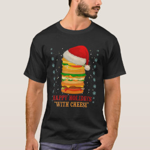 Camiseta Felices Fiestas Con Navidades De Queso Santa Hat C